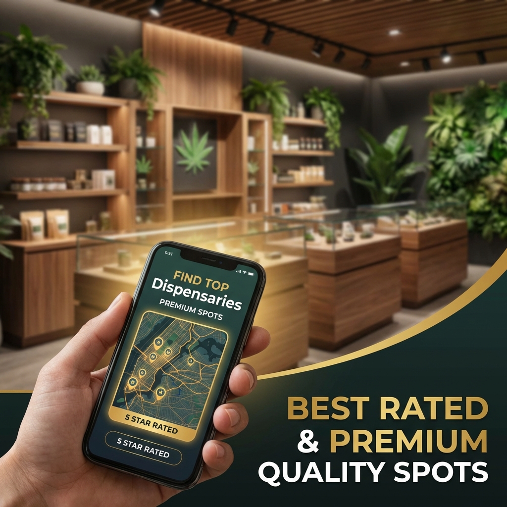 Illustration of Cannabis Dispensary Near Me: Best Top-Rated & Premium Quality Spots